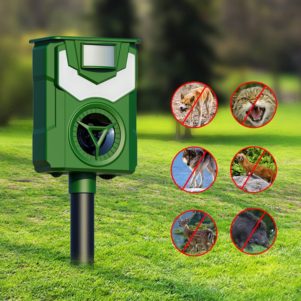 Smart Animal Repeller - Gets Deer, Squirrel, Raccoon, Rodents, Feral Cat, Skunk, Rabbit & Birds Out Of Your Garden