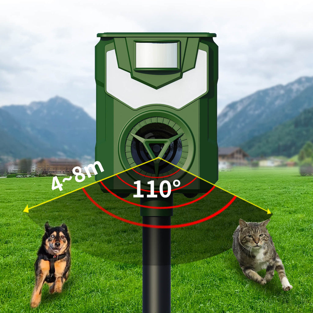 Smart Animal Repeller - Gets Deer, Squirrel, Raccoon, Rodents, Feral Cat, Skunk, Rabbit & Birds Out Of Your Garden